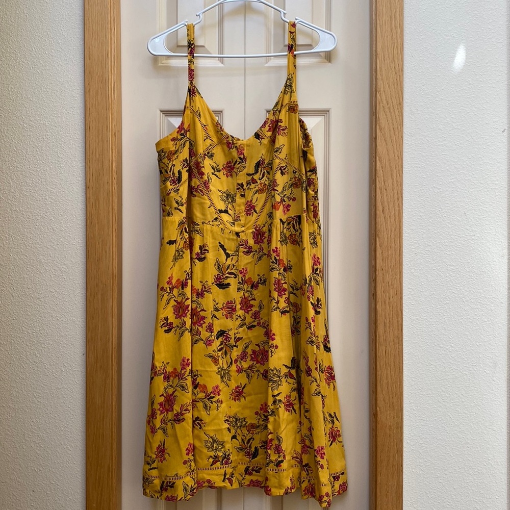 Torrid Yellow Floral Challis Dress